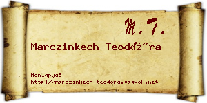 Marczinkech Teodóra névjegykártya
